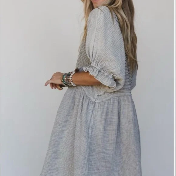 Easel Women's Dress in Mineral Wash Ash color - Picture 6 of 8